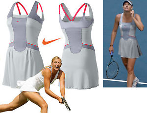 NIKE Maria Sharapova Ace Días Vestido Para Tenis Correr Baile Gris S+WIMBLEDON