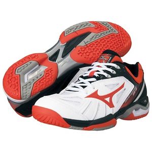 Mizuno Tennis Shoes WAVE EXCEED DS3 fit 61GB1412 White X orange / black