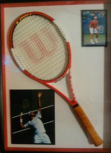 WILSON (K) SIX.ONE TOUR ROGER FEDERER SIGNED TENNIS RACQUET 4 5/8 authentic