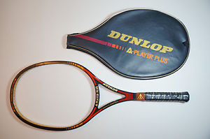 NEW DUNLOP A-PLAYER PLUS WOOD GRAPHITE TENNIS RACKET 4 1/2 L4 MCENROE MAXPLY