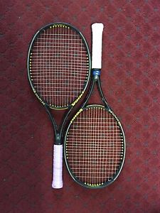 Set of 2 Volkl Quantum V1 Mid Plus 4 5/8 Grip Tennis Racquets Rackets