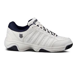 K Swiss Grancourt III Tennis Shoes Mens White/Navy Trainers Sneakers