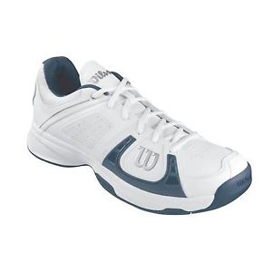 Wilson Rush Tennis Shoes Mens White/Dark Blue Trainers Sneakers