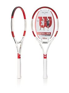 Wilson Six.One 95L  16X18 Tennis Racquet Racket Strung, Grip 4 5/8 L5