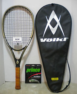 Volkl Quantum Catapult OS 120 Tennis Racquet 4 1/2-NEW STRINGS+14M x 20C Pattern