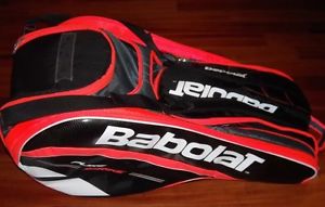 Babolat Pure Strike 12 Pack Tennis Racquet Bag Great Condition  Black/Flouro Red