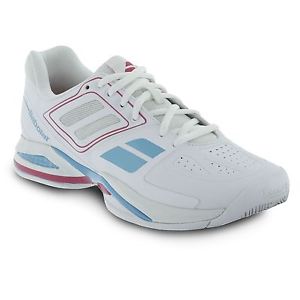Babolat Propulse Team BPM Tennis Shoes Womens White/Blue/Pink Trainers Sneakers