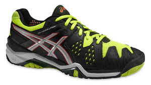 Asics Gel Resolution 6 Men Tennis Shoes Black NEW (11.5us)
