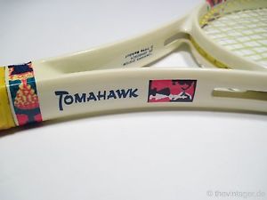 Oddish 1989 TOMAHAWK Tennis Racket Openings At Yoke Vtg Titanal Grabosch