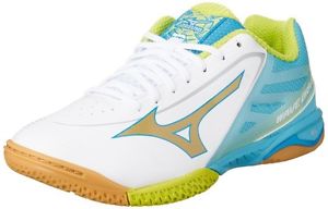 MIZUNO Table Tennis Shoes WAVE DRIVE A3 81GA1500 White X gold X light blue