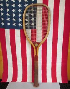 Vintage Spalding Antique Wood Lakeside Tennis Racquet early 1900s Great Display!