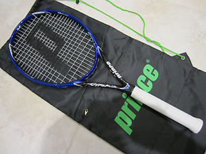 PRINCE SHARK LONGBODY MIDPLUS RACQUET (4 1/4) NEW STRINGS/GRIP!!!