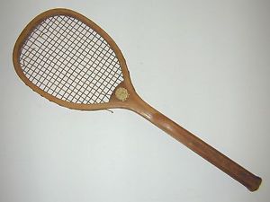 Spalding Checkered Handle Antique Tennis Racquet - Spalding Logo c1900 - Rare