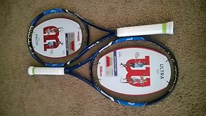 2 NEW Wilson Ultra 100 Tennis Rackets (Grip 4 3/8