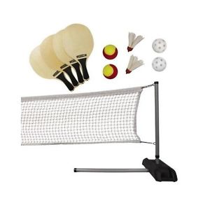 Lifetime Driveway Durable 3 Pickle Ball Quick Start Tennis Badminton Sport-Set