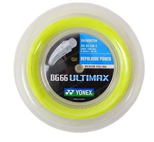 YONEX  BADMINTON STRING BG 66 ULTIMAX -METALLIC YELLOW
