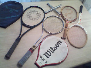 Wilson T2000, Spalding Aero Rebel 4-3/4 (YOU GET 4 Tennis Racquets)
