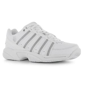 K Swiss Vibrant IV Tennis Shoes Mens White/Platinum Trainers Sneakers