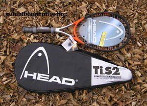 New Head Ti. S2 CZ Titanium S 2 comfort strung racquet 4 5/8 (5) + cover. $219.