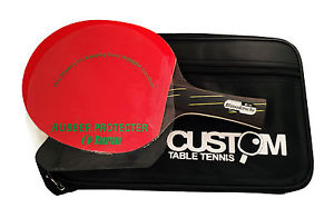Blutenkirsche Negro Mamba Carbono Bate De Tenis Mesa + Sin Estuche + Protectores