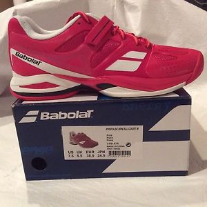 Ladies Pink Babolat Propulse Bpm All Court Tennis Shoes