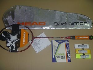 HEAD 2015 POWER HELIX 8800 Badminton Racket + string grip ATTACK stiff shaft