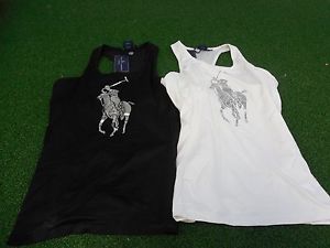 NEW (LOT OF 2) WOMENS RALPH LAUREN TENNIS TANKS (WHITE,BLACK) SIZE SMALL