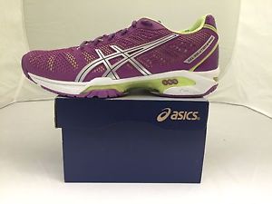 ASICS GEL-Soulution Speed 2 Women's Tennis Shoe Grape/Silver/SharpGreen Size 10B