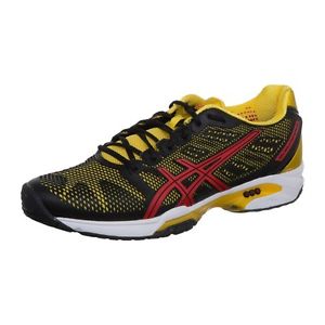 Asics GELSolution Speed 2 Tennis Shoes Black/Red/Yellow - Men's - Auth Dealer