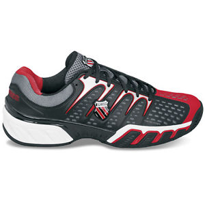 K-Swiss Men's Bigshot II Tennis Shoes - 9.5 - Black/Fiery Red/Charcoal
