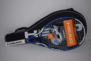 Head Power Series Metallix 4 Tennis Racquet Racket L4 4 1/2 Blue has Case Tennis