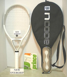 Wilson N Code N1 OS 115 Tennis Racquet Racket 4 3/8-NEW STRINGS/OV.GRIP + VG