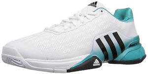 Adidas Barricade 2016 Men's Tennis Shoes Sneakers - White/Black/Green - Reg $140