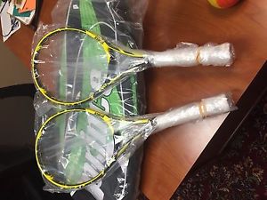 2 PRINCE TOUR TENNIS RACQUETS 98 NEW 4 3/8