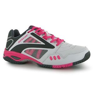 Dunlop Flash Team II Tennis Shoes Womens White/Pink Trainers Sneakers