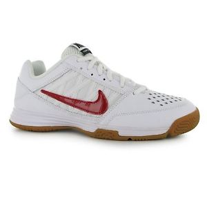 Nike Court Shuttle V Indoor Court Tennis Shoes Mens White/Red Trainers Sneakers