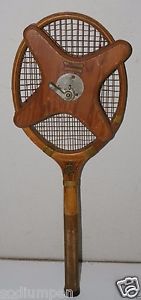 MUSEUM QUALITY Antique Tony Wilding E. Kent Tennis Racquet Racket & Prestopress