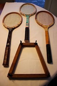 Vtg Wilson Chris Evert Spalding Ashley Cooper JC Higgins Whiz Wood Tennis Racket