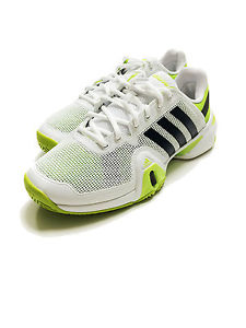 ADIDAS BARRICADE 8 MENS TENNIS SHOE - WHITE/LIME/BLACK - sneakers - Auth Dealer