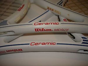 Wilson Ceramic 85 Midsize Tennis Racket x 2 with carrying case ( 2 version)