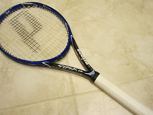 PRINCE SHARK LONGBODY MIDPLUS RACQUET (4 3/8) NEW STRINGS/GRIP!!!