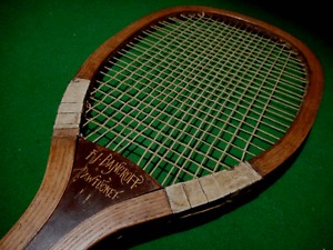 VINTAGE ANTIQUE BANCROFT WOOD TENNIS RACKET 1905-1910 RACQUET