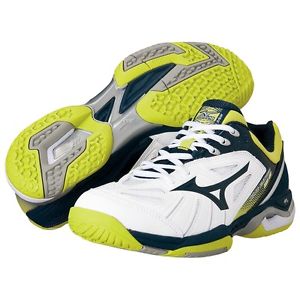 Mizuno Tennis Shoes WAVE EXCEED DS3 wide 61GB1414 White X navy / lime
