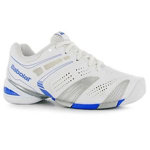 Babolat V Pro 2 All Court Tennis Shoes Womens White/Blue Trainers Sneakers