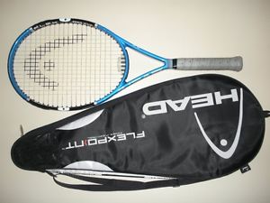 HEAD FXP FLEXPOINT 4 OS 107 TENNIS RACQUET 4 1/2 (NEW STRINGS)