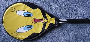 Tweety Bird Sylvester Cat Spalding Tennis Racket YTBG 4 inch Grip and Cover 1996