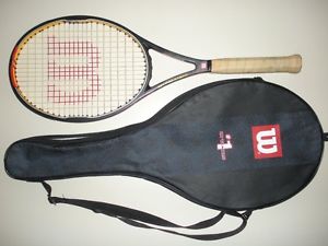 WILSON PRO STAFF TOUR 90 HYPER CARBON TENNIS RACQUET 4 1/2  (NEW STRINGS)