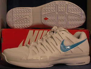 Nike Zoom Vapor 9 Tour iD Roger Federer White Blue SZ 11.5 ( 578667-991 )