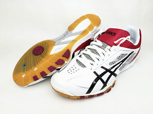 ASICS Japan Men's Attack EXCOUNTER Table Tennis Shoes TPA327 White Red Ping Pong