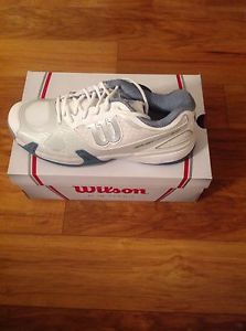 New Wilson Rush Pro 2.0 Tennis Shoe White/Ice Gray/Blue Size 10.5